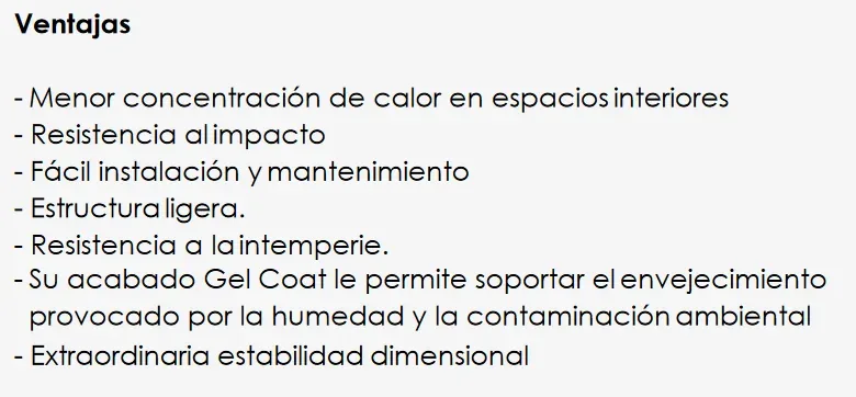 Características técnicas de Opalit